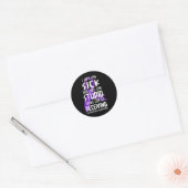 Ondersteuning Fibromyalgie Bewustzijn Maand Fibro  Ronde Sticker (Envelop)