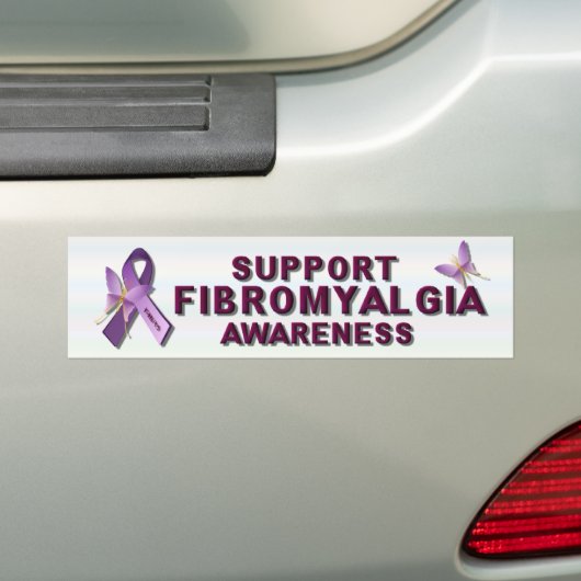 Ondersteuning fibromyalgie Bewustzijnsdag Bumperst Bumpersticker (Op auto)