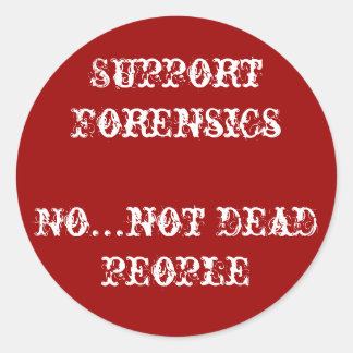 Ondersteuning forensisch onderzoek ronde sticker