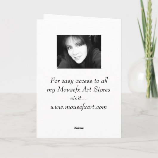 Ondersteuning Gedicht Dank u kaart (Achterkant)