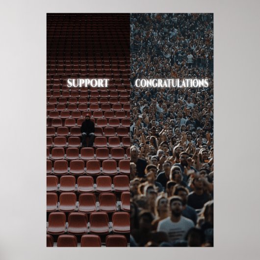 Ondersteuning Gefeliciteerd Motivatie Poster (Voorkant)