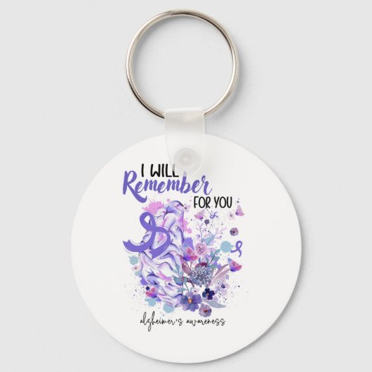 Ondersteuning Heimerheimers Awareness Gift voor He Sleutelhanger (Voorkant)