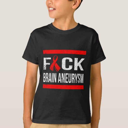 ONDERSTEUNING HERSENANEURYSMA BEWUSTZIJN T-SHIRT (Voorkant)