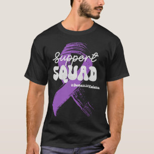 Ondersteuning Huiselijk Geweld Squad Paarse Ribbon T-shirt