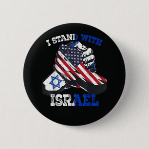 Ondersteuning Ik sta achter Israël Joods Erfgoed Ronde Button 5,7 Cm