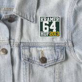 Ondersteuning JerryKramer4HOF Vierkante Button 5,1 Cm (In situ)