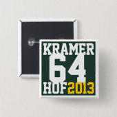Ondersteuning JerryKramer4HOF Vierkante Button 5,1 Cm (Voorkant /achterkant)