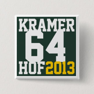 Ondersteuning JerryKramer4HOF Vierkante Button 5,1 Cm