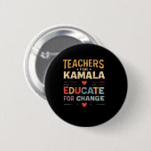 Ondersteuning Kamala Harris Onderwijs Leraar Harri Ronde Button 5,7 Cm (Voorkant /achterkant)