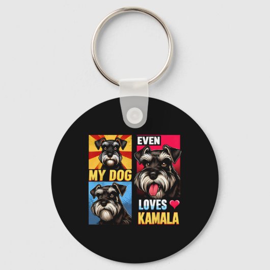 Ondersteuning Kamala Harris Zelfs mijn hond houdt Sleutelhanger (Voorkant)