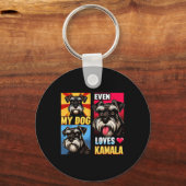 Ondersteuning Kamala Harris Zelfs mijn hond houdt Sleutelhanger (Voorkant)