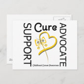 Ondersteuning kinderkanker Advocate Cure Briefkaart (Voorkant / Achterkant)
