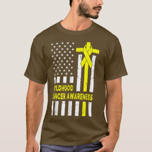 Ondersteuning kinderkankervoorlichting VS vlag Fai T-shirt