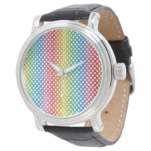 Ondersteuning LGBT Rainbow Pride polshorloge Horloge (Gekanteld)