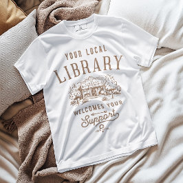 Ondersteuning lokale bibliotheken Retro Welkomstbo T-shirt