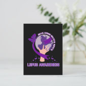 Ondersteuning lupus bewustzijn overlevende krijger briefkaart (Staand voorkant)