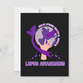 Ondersteuning lupus bewustzijn overlevende krijger briefkaart