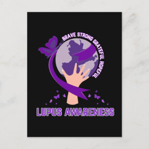 Ondersteuning lupus bewustzijn overlevende krijger feestdagenkaart