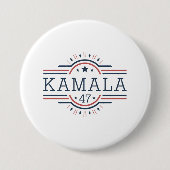 Ondersteuning met een Kamala Harris campagneknop Ronde Button 7,6 Cm (Voorkant)