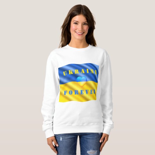 Ondersteuning Oekraïense sweatshirt Oekraïense vla (Voorkant volledig)