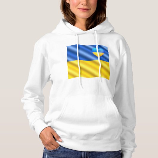 Ondersteuning Oekraïne Hoodie Oekraïense vlag hart (Voorkant)