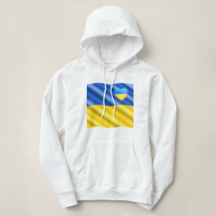 Ondersteuning Oekraïne Hoodie Oekraïense vlag hart