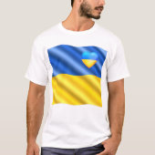 Ondersteuning Oekraïne T-shirt Oekraïense vlag har (Voorkant)