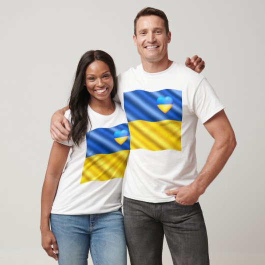 Ondersteuning Oekraïne T-shirt Oekraïense vlag har (Unisex)