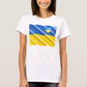Ondersteuning Oekraïne T-shirt Oekraïense vlag har (Voorkant)