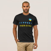 Ondersteuning Oekraïne T-shirt Oekraïense vlag har (Voorkant volledig)