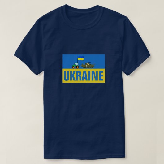 ONDERSTEUNING OEKRAÏNE TREKKER TOWING RUSSISCHE TA T-SHIRT (Design voorkant)