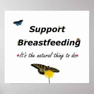 Ondersteuning ontwerp natuur borstvoeding poster