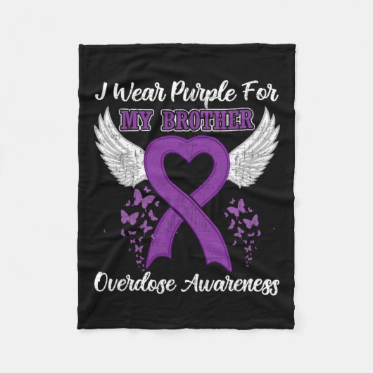 Ondersteuning Overdosis Awareness Maand Kostuum Br Fleece Deken (Voorkant)