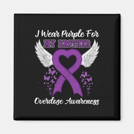 Ondersteuning Overdosis Awareness Maand Kostuum Br Magneet (Voorkant)
