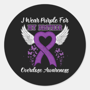 Ondersteuning Overdosis Awareness Maand Kostuum Br Ronde Sticker