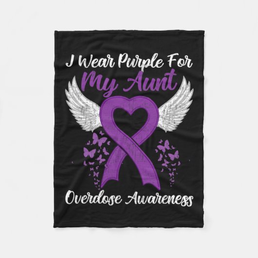 Ondersteuning Overdosis Awareness Maand Kostuum Ta Fleece Deken (Voorkant)