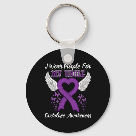 Ondersteuning Overdosis Awareness Maand Kostuum Un Sleutelhanger (Voorkant)