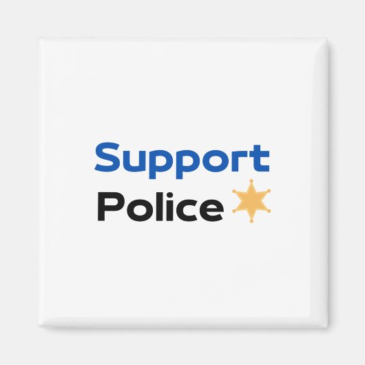 Ondersteuning Politie Sticker 1 Magneet (Voorkant)