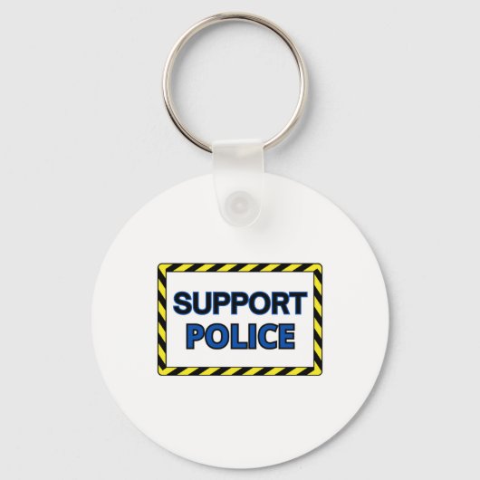 Ondersteuning Politie Sticker 2 Sleutelhanger (Voorkant)