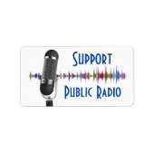 Ondersteuning publieke radio etiket (Voorkant)