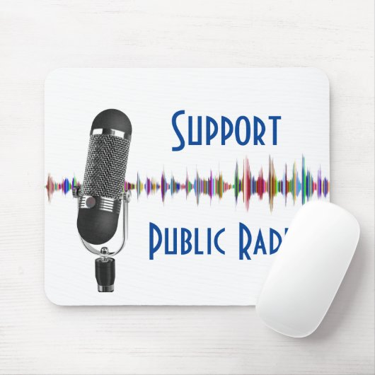 Ondersteuning publieke radio muismat (Met muis)