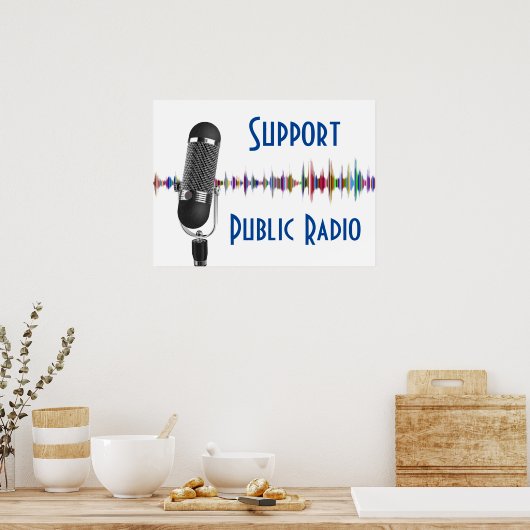 Ondersteuning publieke radio poster (Keuken)