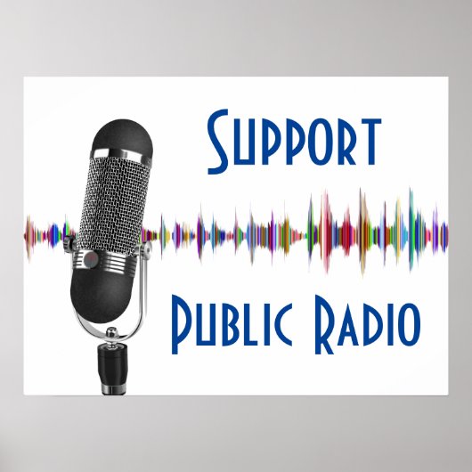 Ondersteuning publieke radio poster (Voorkant)