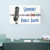 Ondersteuning publieke radio spandoek (Beurs)