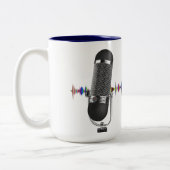 Ondersteuning publieke radio tweekleurige koffiemok (Links)