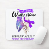 Ondersteuning pulmonale hypertensie Bewustheid Rib Muismat (Met muis)