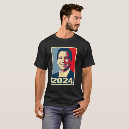 Ondersteuning Ron Desantis 2024 Ron Desantis T-shirt (Voorkant volledig)