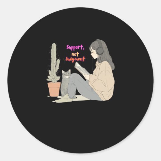 Ondersteuning Ronde Sticker (Voorkant)