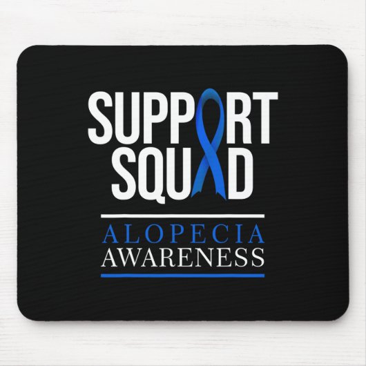 Ondersteuning Squad Alopecia Awareness Haaruitval Muismat (Voorkant)