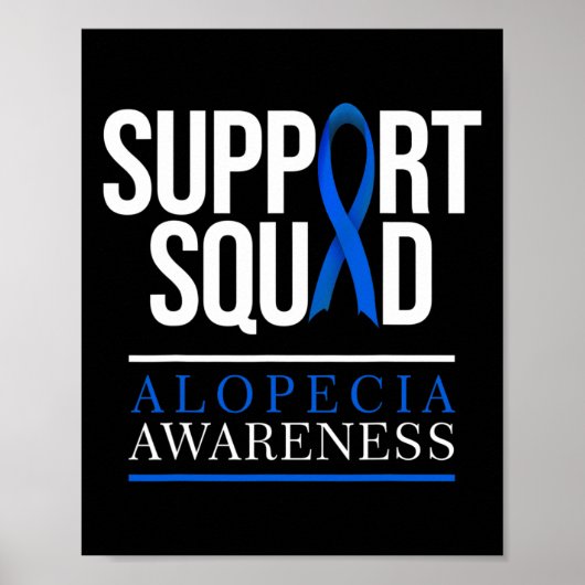 Ondersteuning Squad Alopecia Awareness Haarverlies Poster (Voorkant)